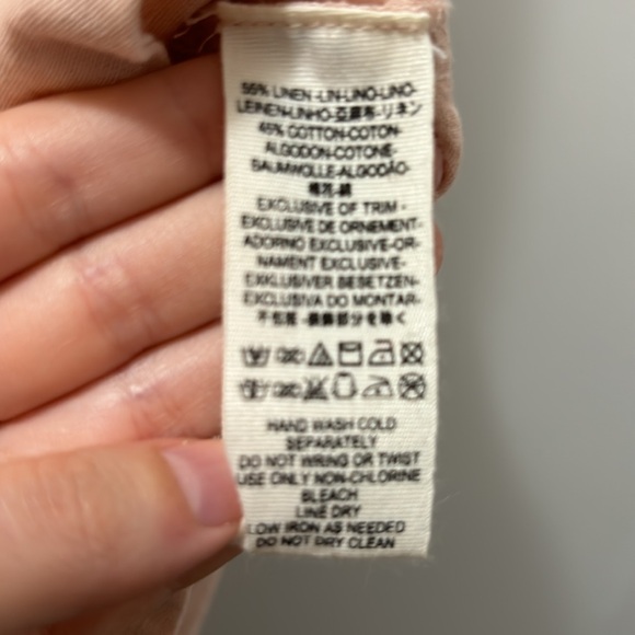 Free People Pink/Peach Button Down Shirt - Picture 5 of 6